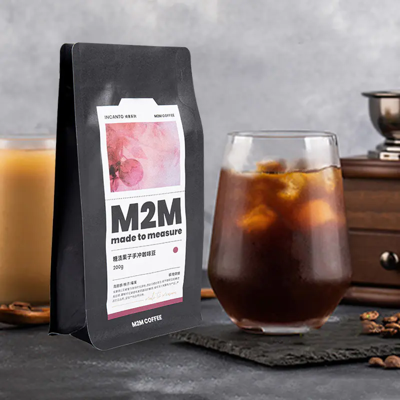 کیسه بسته بندی قهوه 250 گرم، 500 گرم، 1 کیلوگرم با برچسب برچسب